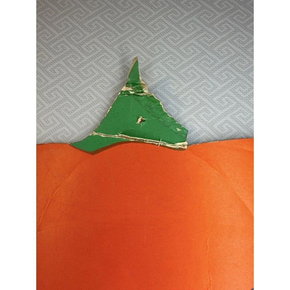 Vintage Halloween HE Luhrs Jack-O-Lantern Pressed Cardboard Die-Cut Decoratio